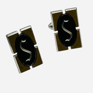 Vintage Hickok S Initial Two Tone Cuff Links